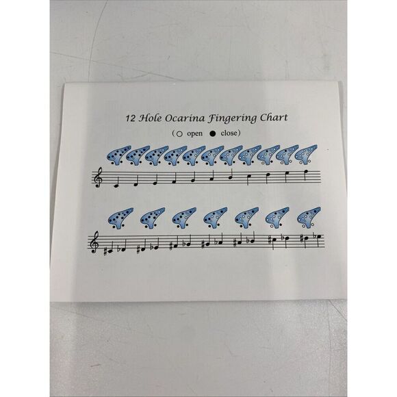 6 Hole Ocarina Legend of Zelda Replica Blue Ceramic Flute Instrument New - Picture 4 of 7